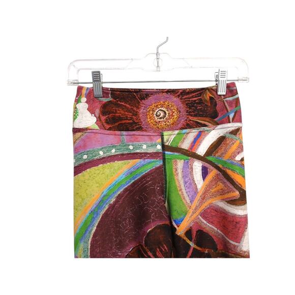 Debbie Dannheisser Leggings Nicole's Abstract Art Deco Sz M Hippie Boho Disco - Picture 2 of 11